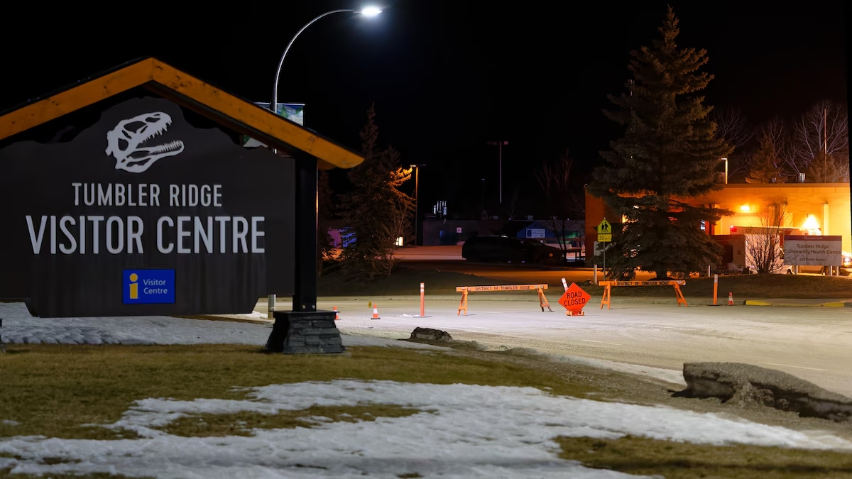 Voie d’accès au lycée de Tumbler Ridge bouclée par la police canadienne