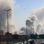 Vue de Téhéran après des frappes nocturnes dans le nord de la capitale iranienne